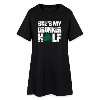 Shes My Drunken Shamrock - Women’s T-Shirt Dress - black - Front