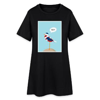 moin, seagull, sea. Baltic Sea, North Sea. - Women’s T-Shirt Dress - black - Front