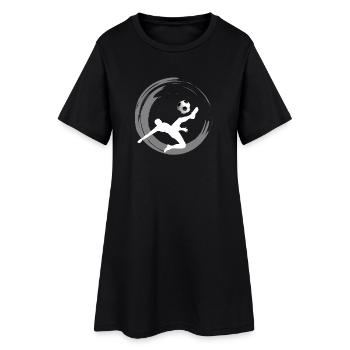 Soccer fußballer fußball schuß tor club sport fan - Frauen T-Shirt-Kleid - Schwarz - Vorne