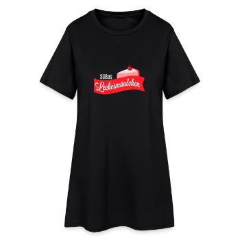 Süßes Leckermäulchen - Süßigkeitenshirt - Frauen T-Shirt-Kleid - Schwarz - Vorne