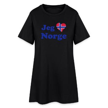 Jeg elsker Norge - I love Norway - Women’s T-Shirt Dress - black - Front
