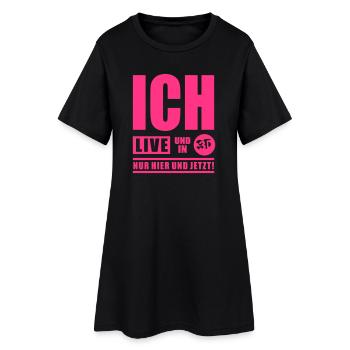 Je vis et en 3D - Robe T-shirt Femme - noir - Devant
