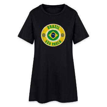 Brésil Sao Paulo / Cadeau / Idée cadeau - Robe T-shirt Femme - noir - Devant