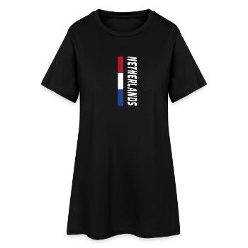Pays-Bas / Cadeau / Idée cadeau - Robe T-shirt Femme - noir - Devant