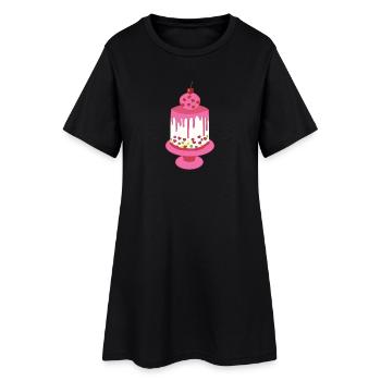 tarte - Robe T-shirt Femme - noir - Devant