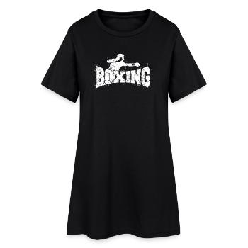 Boxe - Boxeur - Robe T-shirt Femme - noir - Devant