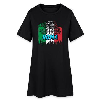 Rome / Cadeau / Idée de cadeau - Robe T-shirt Femme - noir - Devant