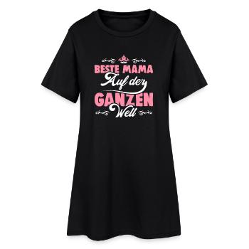 Beste Mama Mutter Muttertag Geschenk Idee - Frauen T-Shirt-Kleid - Schwarz - Vorne