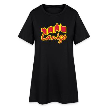 canigo canigou - Frauen T-Shirt-Kleid - Schwarz - Vorne
