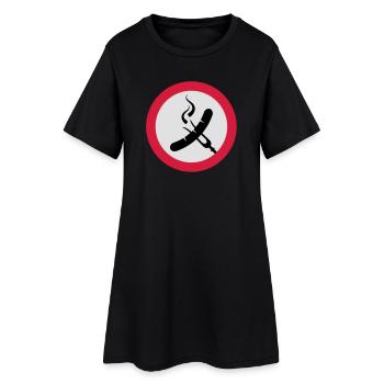 Saucisse Grill - Robe T-shirt Femme - noir - Devant