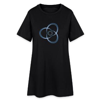 Atom - Cellulaire cinq - Robe T-shirt Femme - noir - Devant