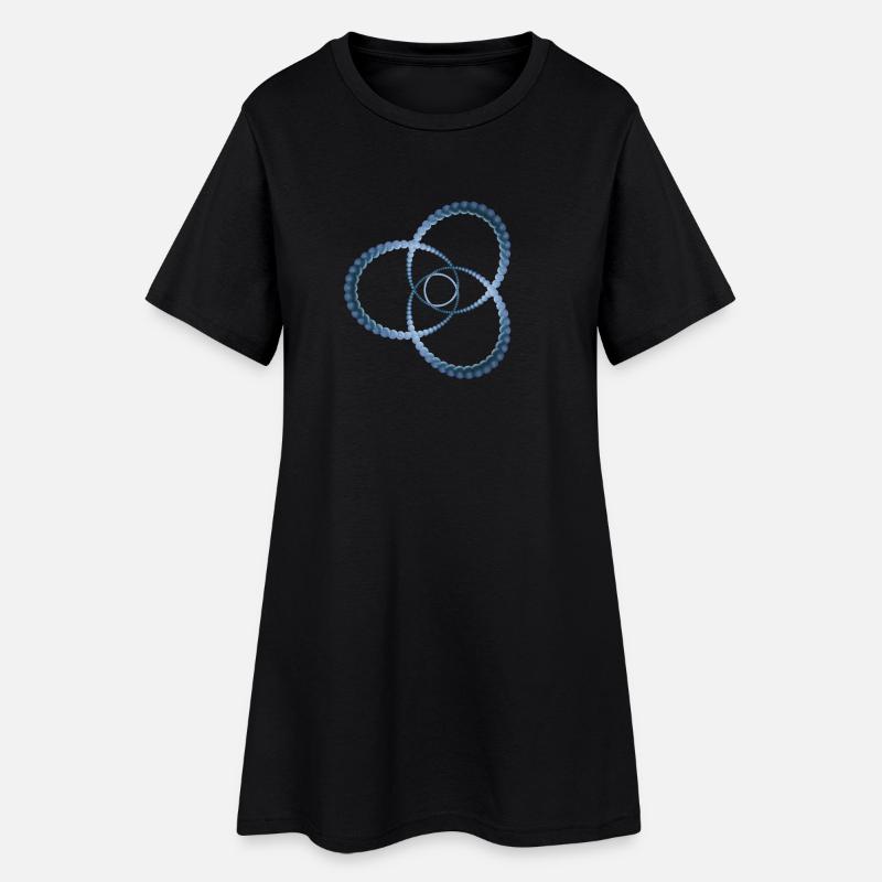 Atom - Cellular five - Frauen T-Shirt-Kleid - Schwarz