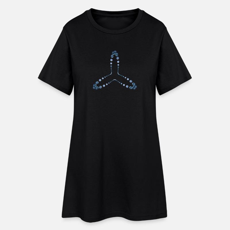 atom - Cellular four - Frauen T-Shirt-Kleid - Schwarz