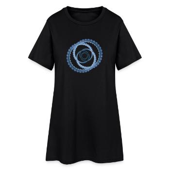 atome - cellulaire huit - Robe T-shirt Femme - noir - Devant