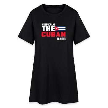 Keep Calm The Cuban is Here Cuba - Robe T-shirt Femme - noir - Devant