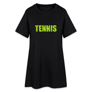 tennis - Robe T-shirt Femme - noir - Devant