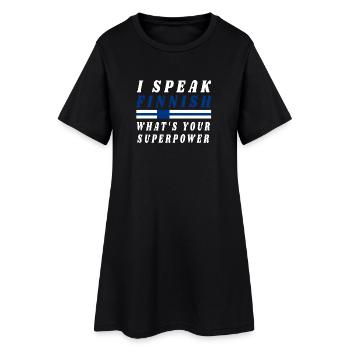 I speak Finnish Finlande Patriot Drapeau Cadeau - Robe T-shirt Femme - noir - Devant