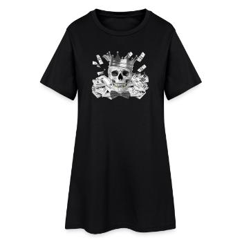 Tete de mort - Robe T-shirt Femme - noir - Devant