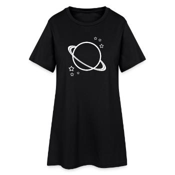 Univers Planet Space - Robe T-shirt Femme - noir - Devant