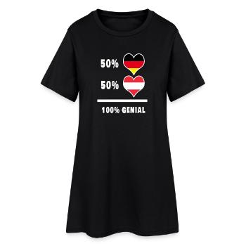 Deutschland und Österreich genial / Geschenk - Frauen T-Shirt-Kleid - Schwarz - Vorne