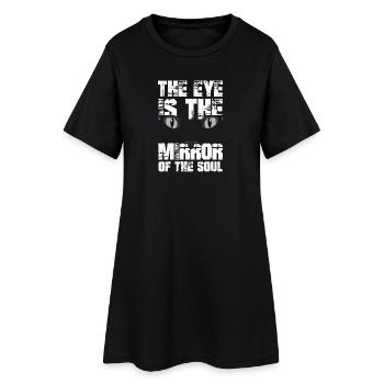 Chat chaton miaou chat domestique oeil de chat - Robe T-shirt Femme - noir - Devant