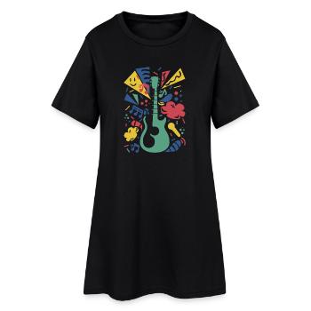 Symphonie de guitare colorée - Robe T-shirt Femme - noir - Devant