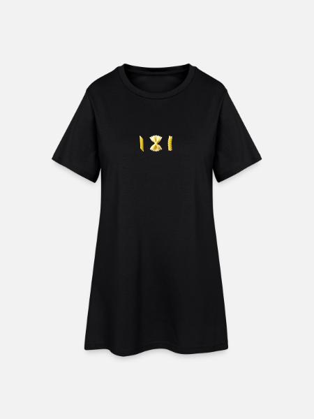 Trio de pâtes dorées sur fond noir - Robe T-shirt Femme - noir