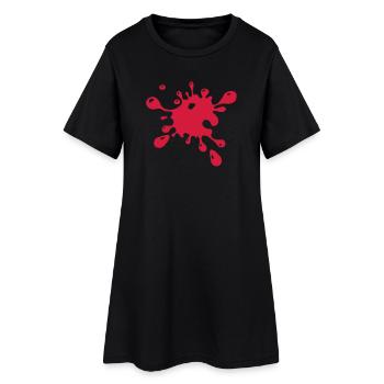 splash_1 - Robe T-shirt Femme - noir - Devant