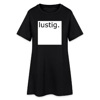 Typographie de jeux de mots drôles - Robe T-shirt Femme - noir - Devant
