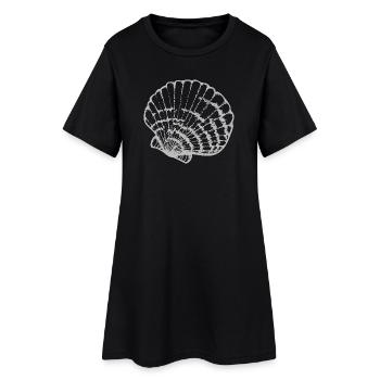 Étude de la lignée de coquilles de moules - Robe T-shirt Femme - noir - Devant