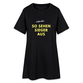 so sehen sieger aus - Frauen T-Shirt-Kleid - Schwarz - Vorne