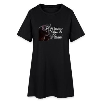 Katzen Katze Tier Haustier Spruch Liebe Geschenk - Frauen T-Shirt-Kleid - Schwarz - Vorne