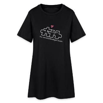 Amour relation couple - Robe T-shirt Femme - noir - Devant