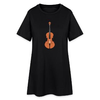 Jouez au violon instrument de musique instrument de corde - Robe T-shirt Femme - noir - Devant