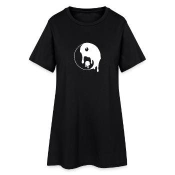 Yin Yang - Robe T-shirt Femme - noir - Devant