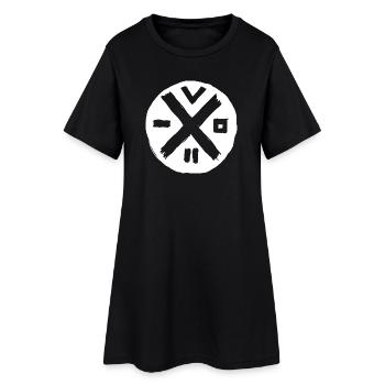 Japon Samurai Logo / Tatoo - Robe T-shirt Femme - noir - Devant