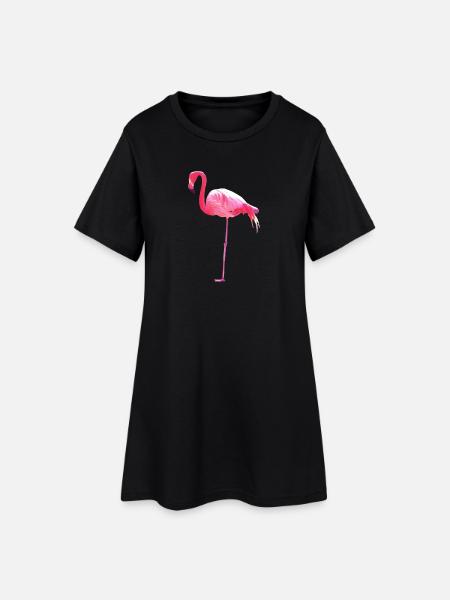 Pink Flamingo - Robe T-shirt Femme - noir
