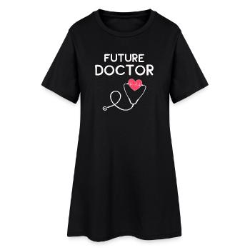 Future Doctor - Cadeau Étudiant Docteur - Robe T-shirt Femme - noir - Devant