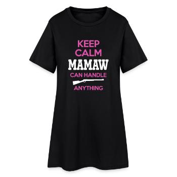Gardez calme Mamaw peut gérer n’importe quoi Chemise - Robe T-shirt Femme - noir - Devant