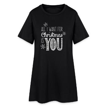 Tout ce que je veux pour Noël c'est toi - Noël - Robe T-shirt Femme - noir - Devant