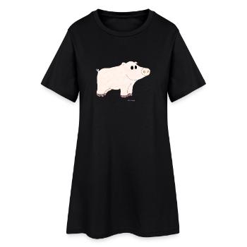Cochon / Cochon - Robe T-shirt Femme - noir - Devant
