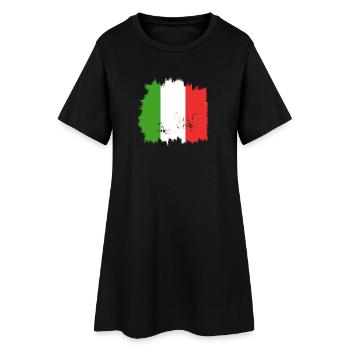 Drapeau italien - Robe T-shirt Femme - noir - Devant