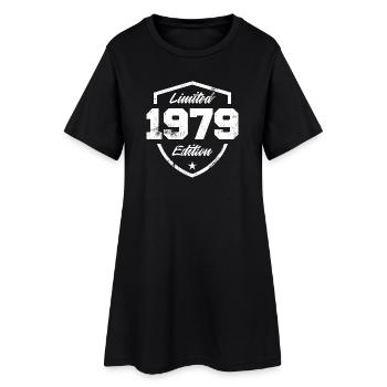 1979 year of birth battered and scratched - Women’s T-Shirt Dress - black - Front