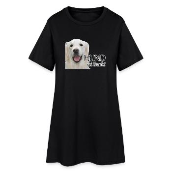 Hund sei Dank Tier Haustier Hunde Spruch Geschenk - Frauen T-Shirt-Kleid - Schwarz - Vorne