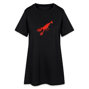 Hummer / Lobster - Frauen T-Shirt-Kleid - Schwarz - Vorne