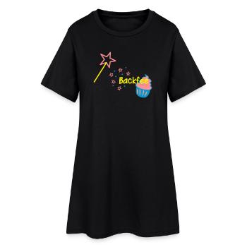 Backfee Schürze Cupcaki - Frauen T-Shirt-Kleid - Schwarz - Vorne