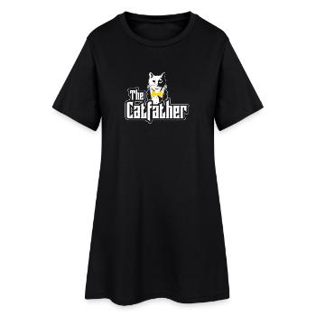 Le Catfather I Cats Dad Cadeau I Maine Coon - Robe T-shirt Femme - noir - Devant