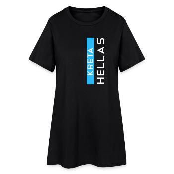 T-shirt souvenir traditionnel de Crète - Robe T-shirt Femme - noir - Devant