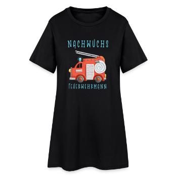 Nachwuchs Feuerwehrmann I Feuerwehrauto - Frauen T-Shirt-Kleid - Schwarz - Vorne