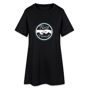 Best Friends Fists Badge - Women’s T-Shirt Dress - black - Front
